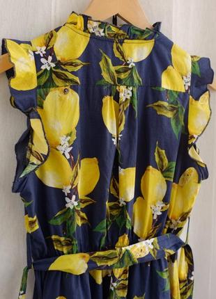 Платье в лимоны из хлопка размер xs7 фото