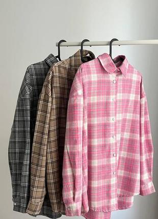 Рубашка oversized в клетку
