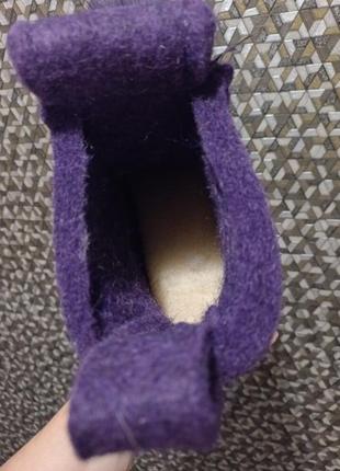 Женские зимние угги бурки из натурального войлока и шерсти с натуральным бубоном.