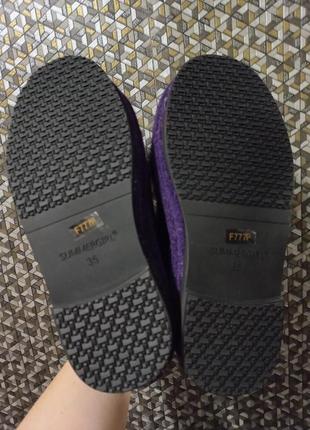 Женские зимние угги бурки из натурального войлока и шерсти с натуральным бубоном.