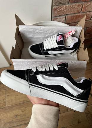 Кроссовки vans knu skool black white