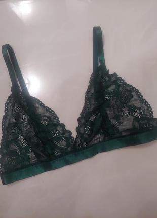 1+1=3🎁на все❗изумрудный кружевной бюстик