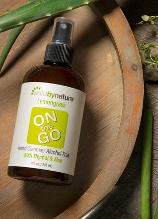 Mild by nature on the go очисний засіб для рук без спирту лемонграс 60 мл 2 рідкої унції  mbn-01640