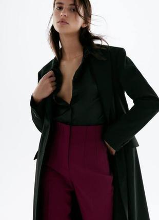 Zara штани брюки вишневі базові трендові