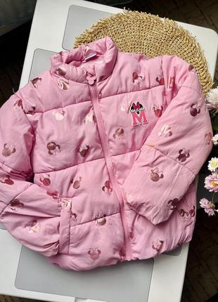 Курточка розовая, курточка из минни маус