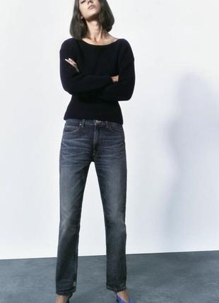 Zara свитер синий 100% коттон