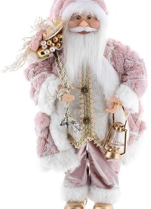 Новорічна фігура "санта клаус з подарунками та ліхтарем" 22х17х45 см bonadi (2000002648703)