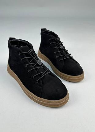 Мужские замшевые ботинки (2502-1д) 45 vzutik черный (2000002531579)2 фото