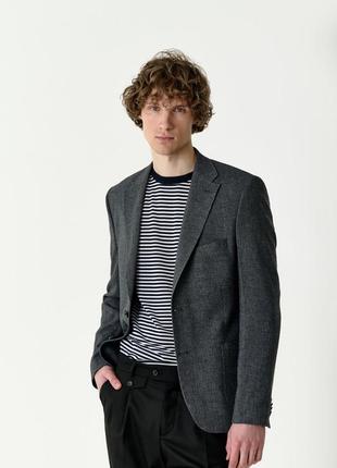 Чоловічий сірий класичний піджак жакет tommy hilfiger