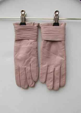 Утеплені шкіряні рукавички tosca blu