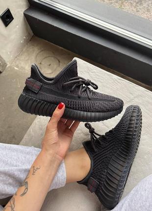 Кросівки adidas yeezy black (ref шнурки) premium