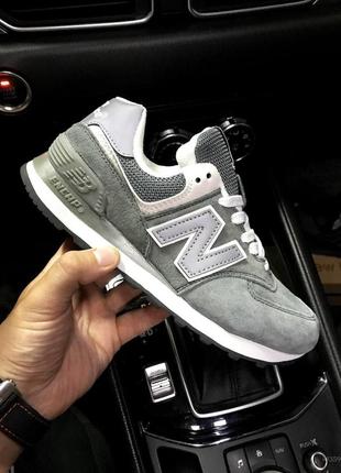 Кроссовки женские new balance 574 gray & white