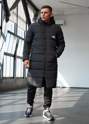Чоловіча, зимова, довга парка з капюшоном the Best face, tnf, тнф