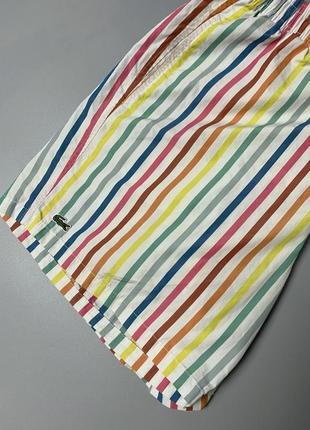 Вінтажні шорти lacoste в полоску пляжні літні стильні лакост vintage shorts beach5 фото