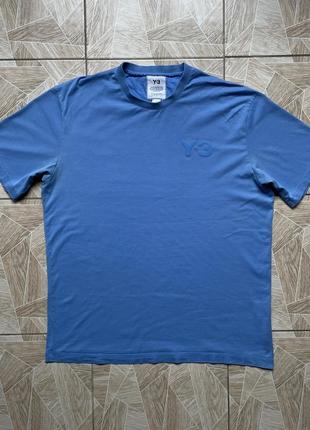 Футболка designer rare designer adidas yohji yamamoto y-3 logo tee l blue