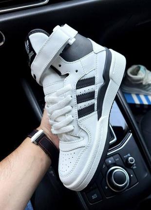 Кросівки жіночі adidas forum 84 mid white & black3 фото
