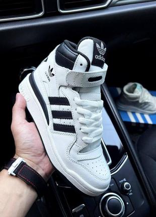 Кросівки жіночі adidas forum 84 mid white & black2 фото