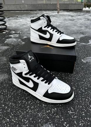 Распродажа кроссовки высокие демисезонные мужские в стиле nike air jordan 1 вьетнам