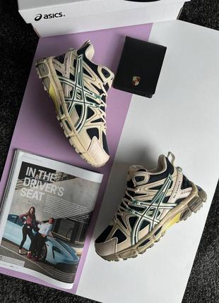 Женские зимние кроссовки asics gel-kahana 8 beige green fur высокие аксиксы зимние кахана 8 мех