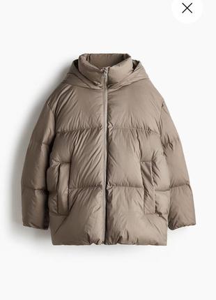 Пуховик пуховка куртка курточка пуффер натуральний пух 100% h&m hm premium 1230243003 оригінал ✅ xs s m l xl