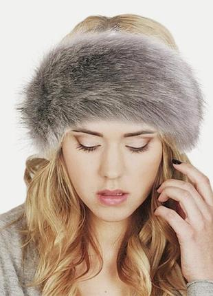 Тепла, зимова жіноча пов'язка на голову оверсай.