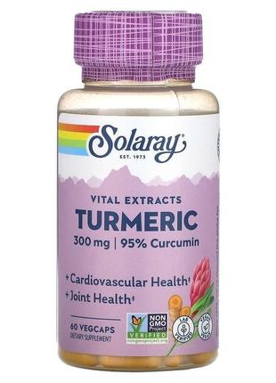 Экстракт корня куркумы solaray turmeric 300 мг 60 растительных капсул