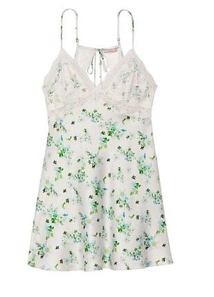 Нічна атласна сорочка victoria's secret р.s,оригінал,з мереживом,піжама