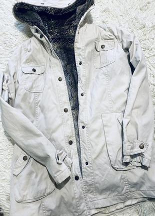 Парка,бежева парка,парка з хутром