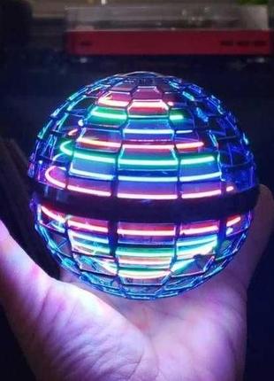 Летающий шар спиннер светящийся flynova pro gyrosphere игрушка мяч бумеранг для ребёнкаплюс подарок
