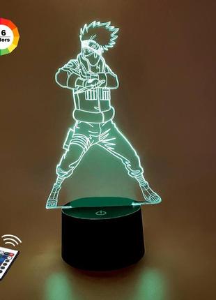 Ночник-светильник 3d "какаши 4" 3dtoyslamp 24х15 см  cl0028575