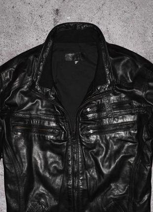 Curge italy leather jacket (мужская кожаная куртка италия )2 фото