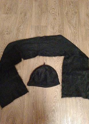 Берет и шарф( ангора)
