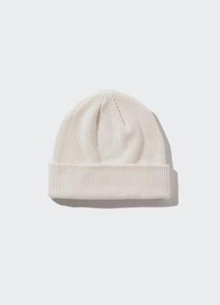 Шапка uniqlo свiтла cotton watch cap