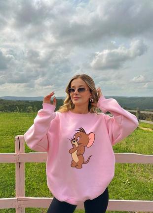 Жіноча кофта oversize на флісі 441/881