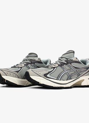 Кроссовки женские / мужские серые с кожи осенние весенние летние asics 1977-2160 "grey"