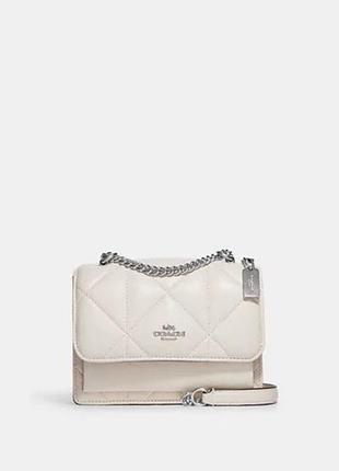 Coach mini klare crossbody puffy diamond quilting. сумочка кожа