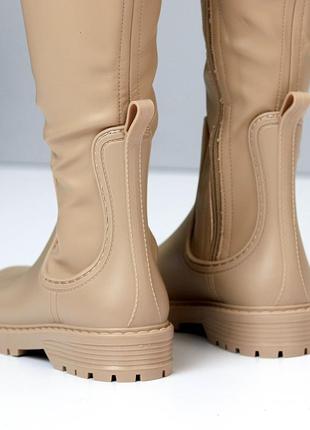 Стильні сапожки в дощик 🌧️ резина+экокожа, 22983