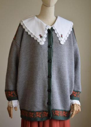 Шерстяная кофта ручной работы🧶