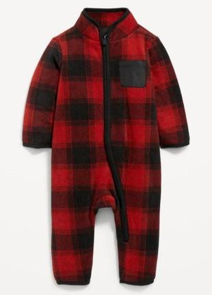 Теплый флисовый человечек ромпер