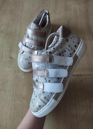 Детские кожаные кеды кроссовки primigi,  италия, р. 34.