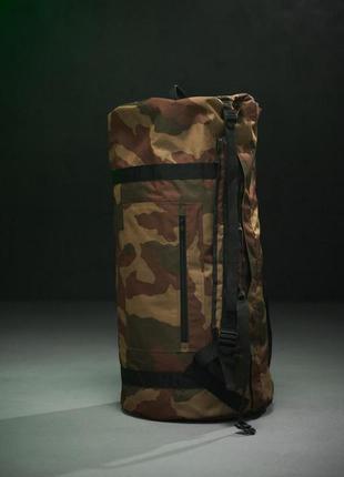 Тактическая крепкая сумка-баул вместительная военная сумка камуфляж 100 л oxford для всу2 фото