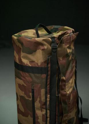 Тактическая крепкая сумка-баул вместительная военная сумка камуфляж 100 л oxford для всу7 фото