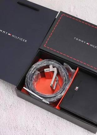 Чоловічий подарунковий набір tommy hilfiger  гаманець і ремінь5 фото