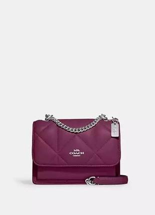 Coach original mini klare crossbody. сумочка подушка натуральная кожа стеганая