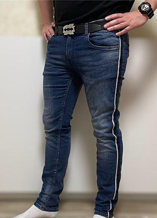 🔲🟦джинси з лампасами denim 🔲🟦