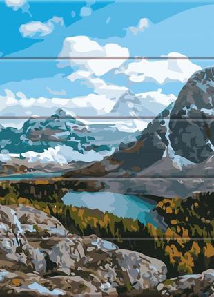 Картина по номерам на дереве "гірський пейзаж" 30х40 см artstory разноцветный (2000001693209)