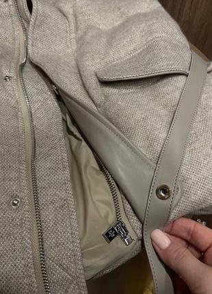 Жилетка кашемир в стиле loropiana на пуху утиному с поясом беж4 фото
