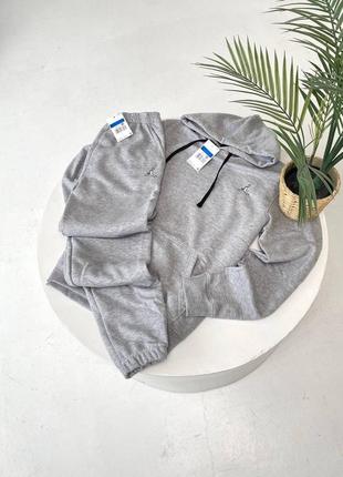 Jordan костюм теплий на мікрофлісі в сірому кольорі із бірками