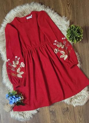 Платье для девочки ткань ольвет, машинная вышивка