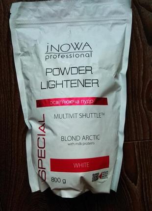 Професійна пудра для освітлення волосся jnowa professional blond arctic, освітлюючий порошок